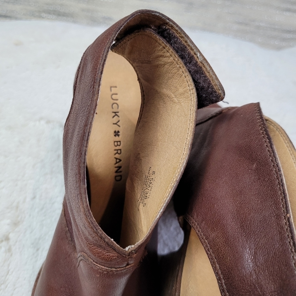 Lucky Brand Lizet brown leather heels - Picture 12 of 14